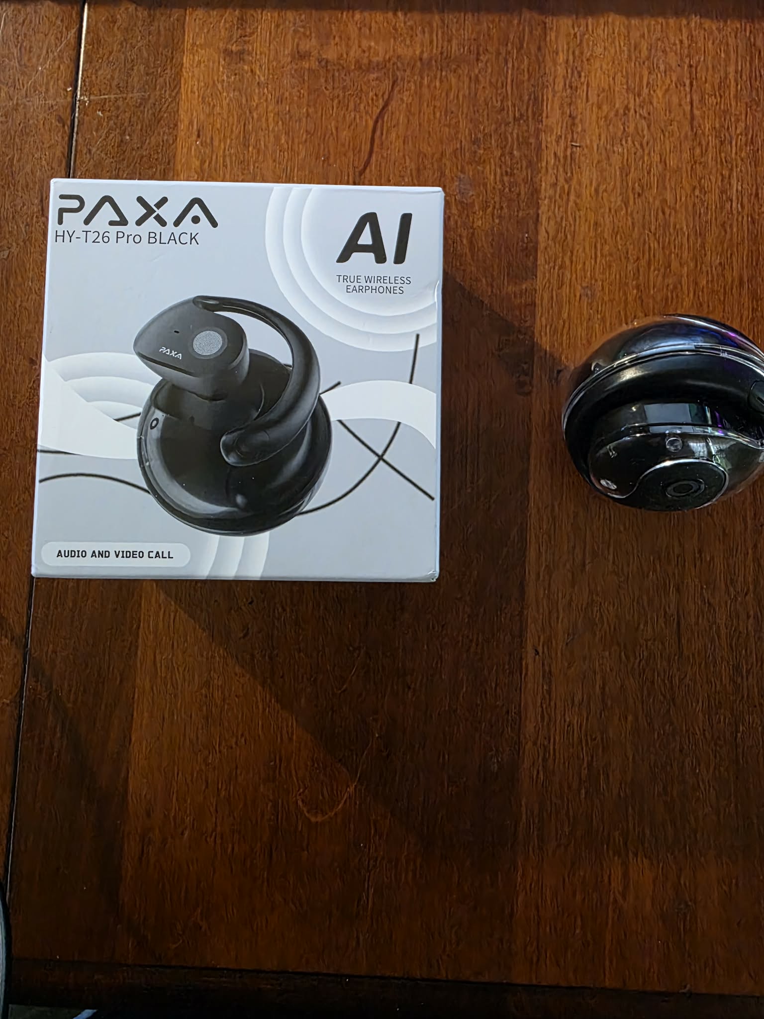 PAXA HY-T26 Pro AI True Wireless Sport Earbuds (with Secure Ear Hooks) - Black