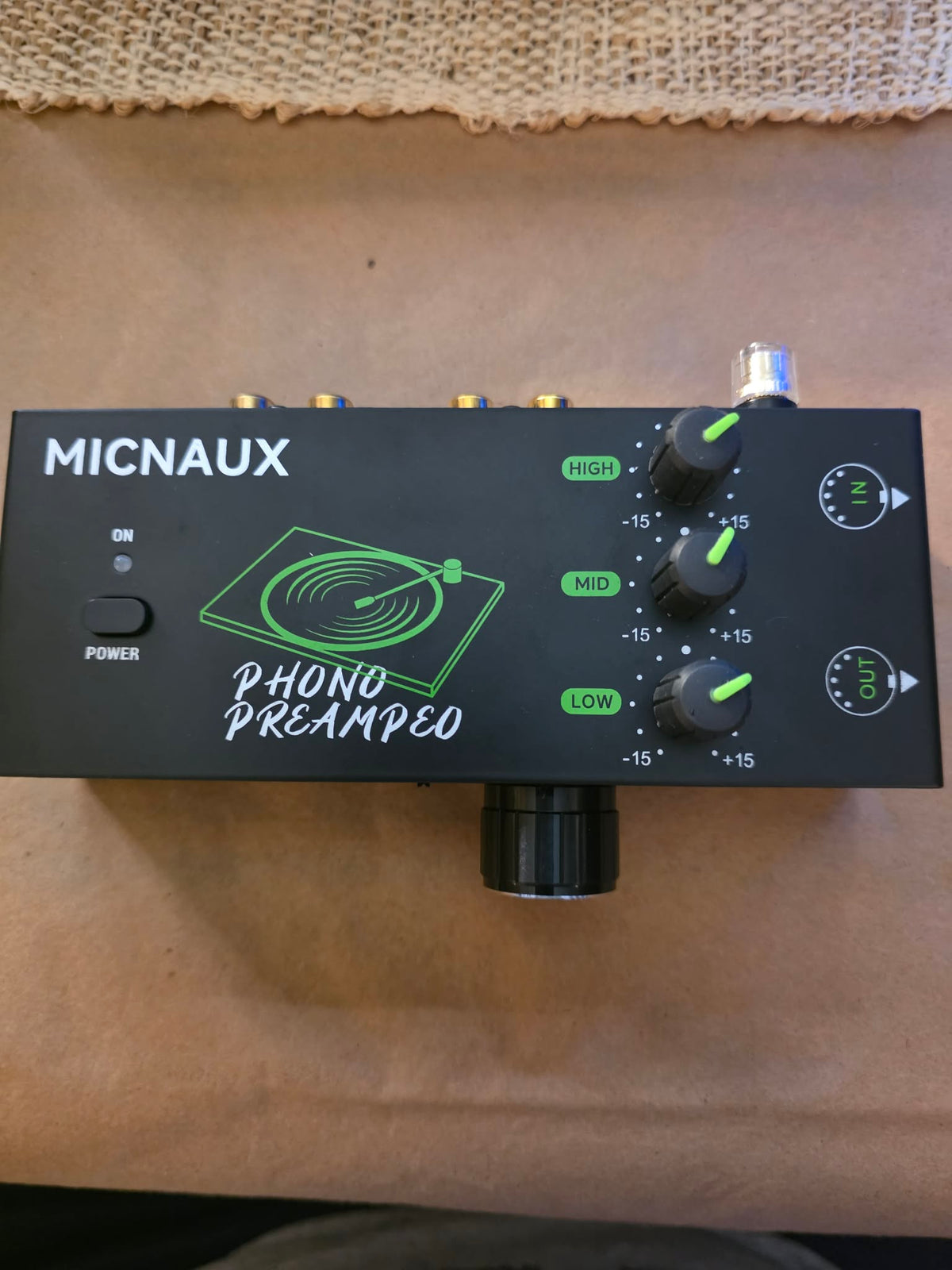MICNAUX MM/MC Phono Preamp with 3-Band EQ & Headphone Amplifier
