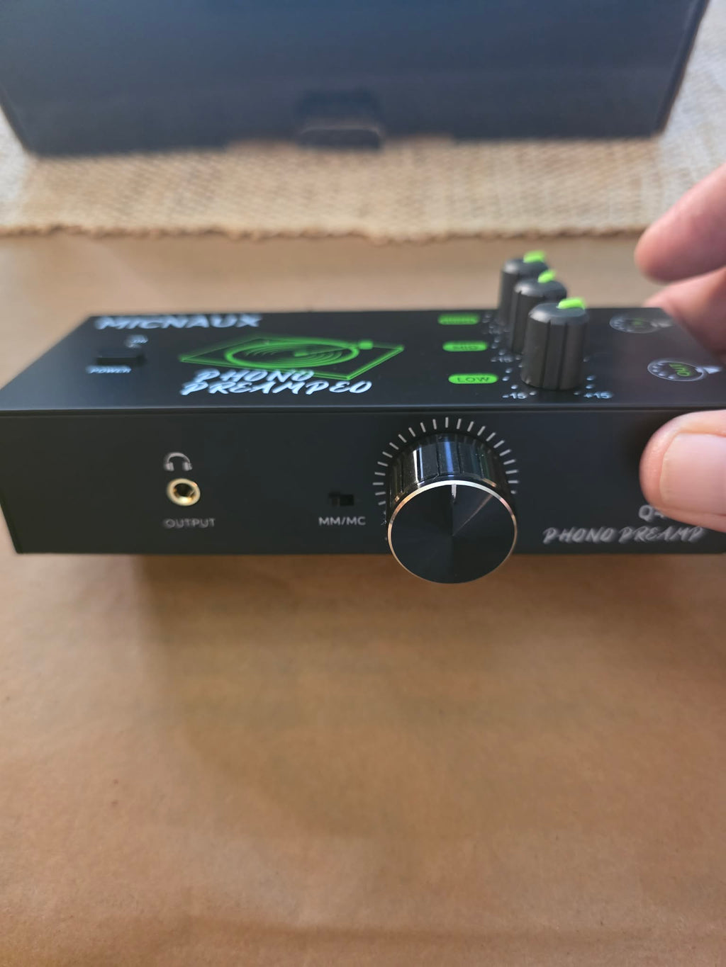 MICNAUX MM/MC Phono Preamp with 3-Band EQ & Headphone Amplifier