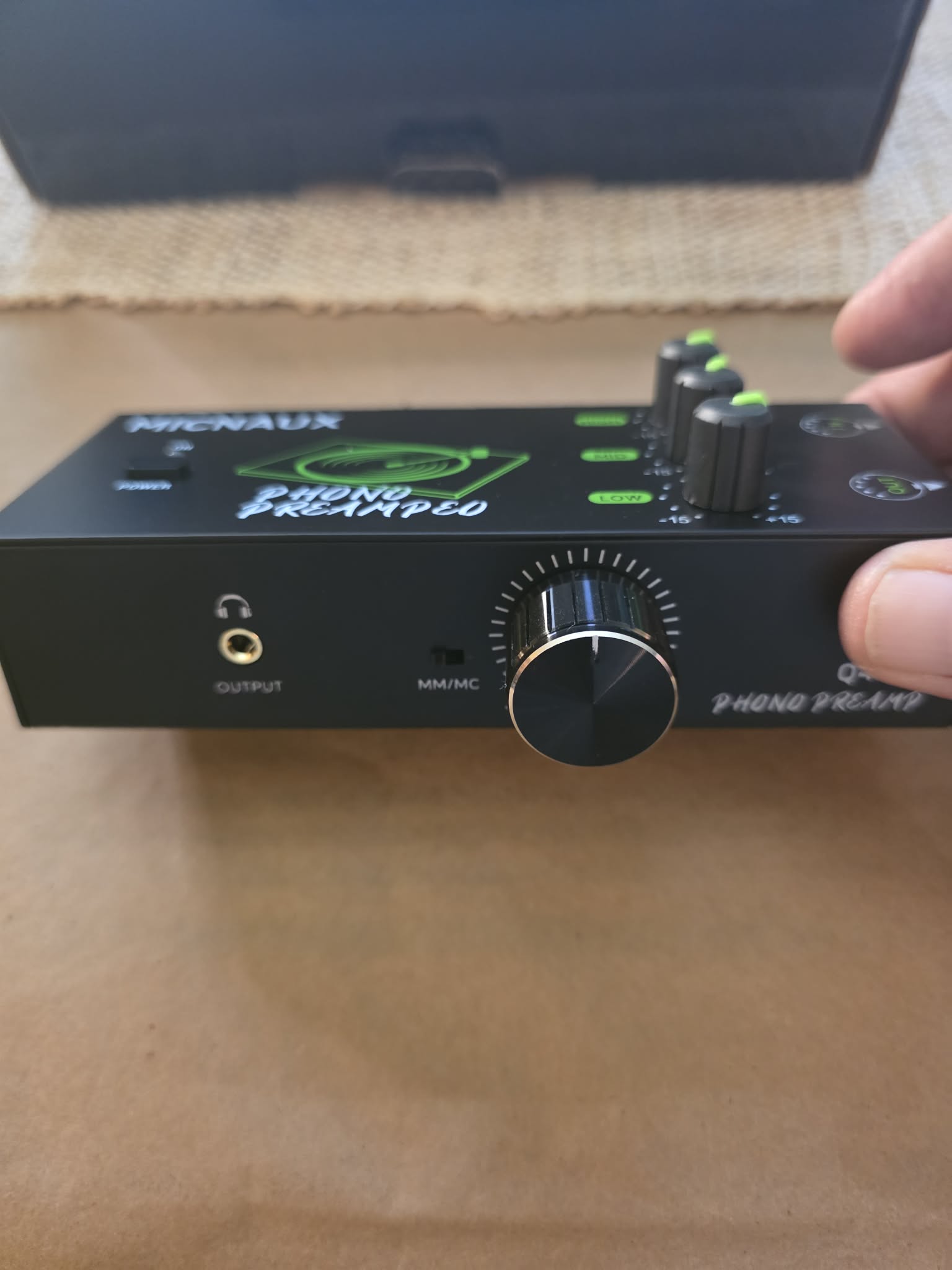 MICNAUX MM/MC Phono Preamp with 3-Band EQ & Headphone Amplifier