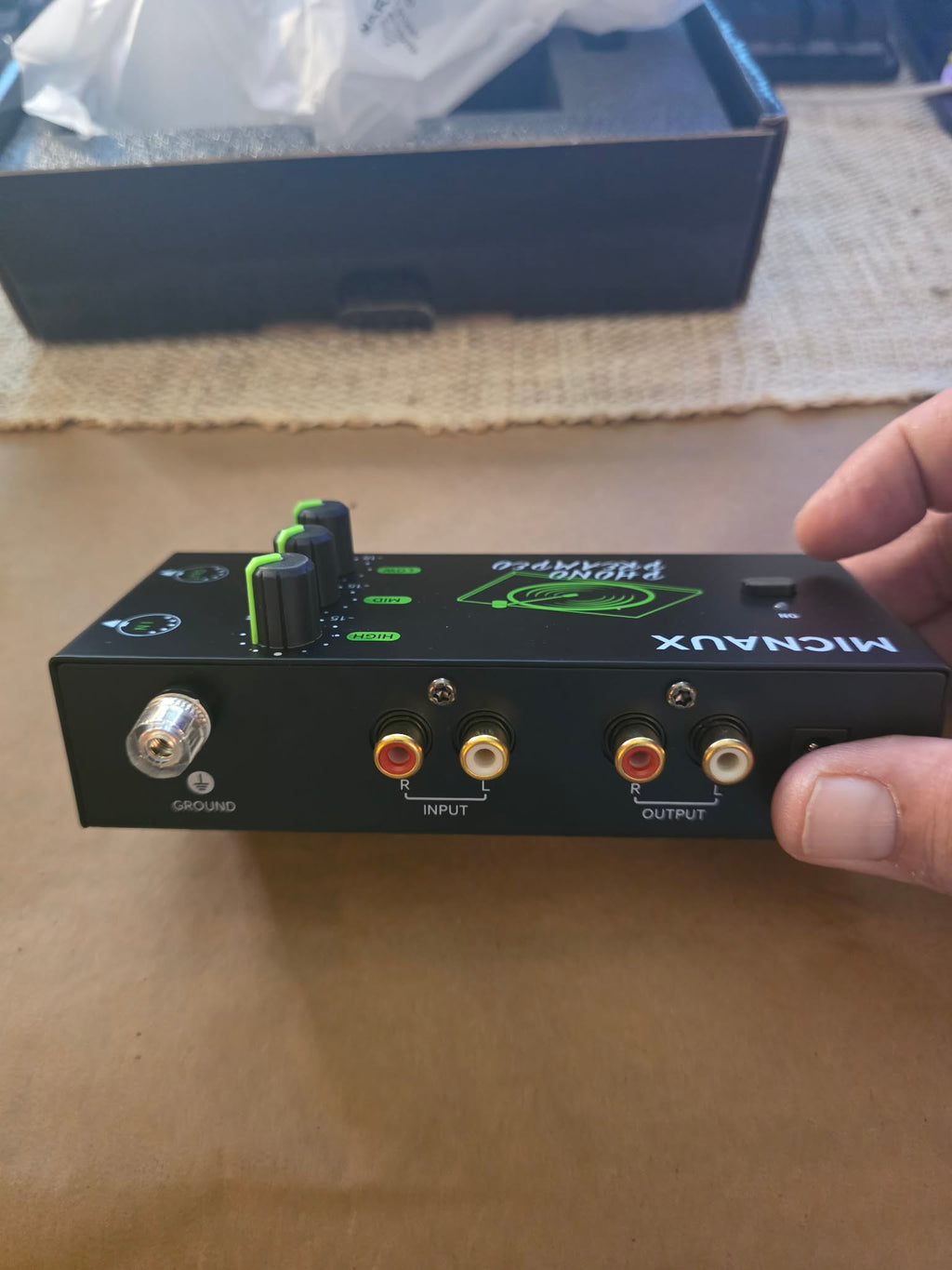 MICNAUX MM/MC Phono Preamp with 3-Band EQ & Headphone Amplifier