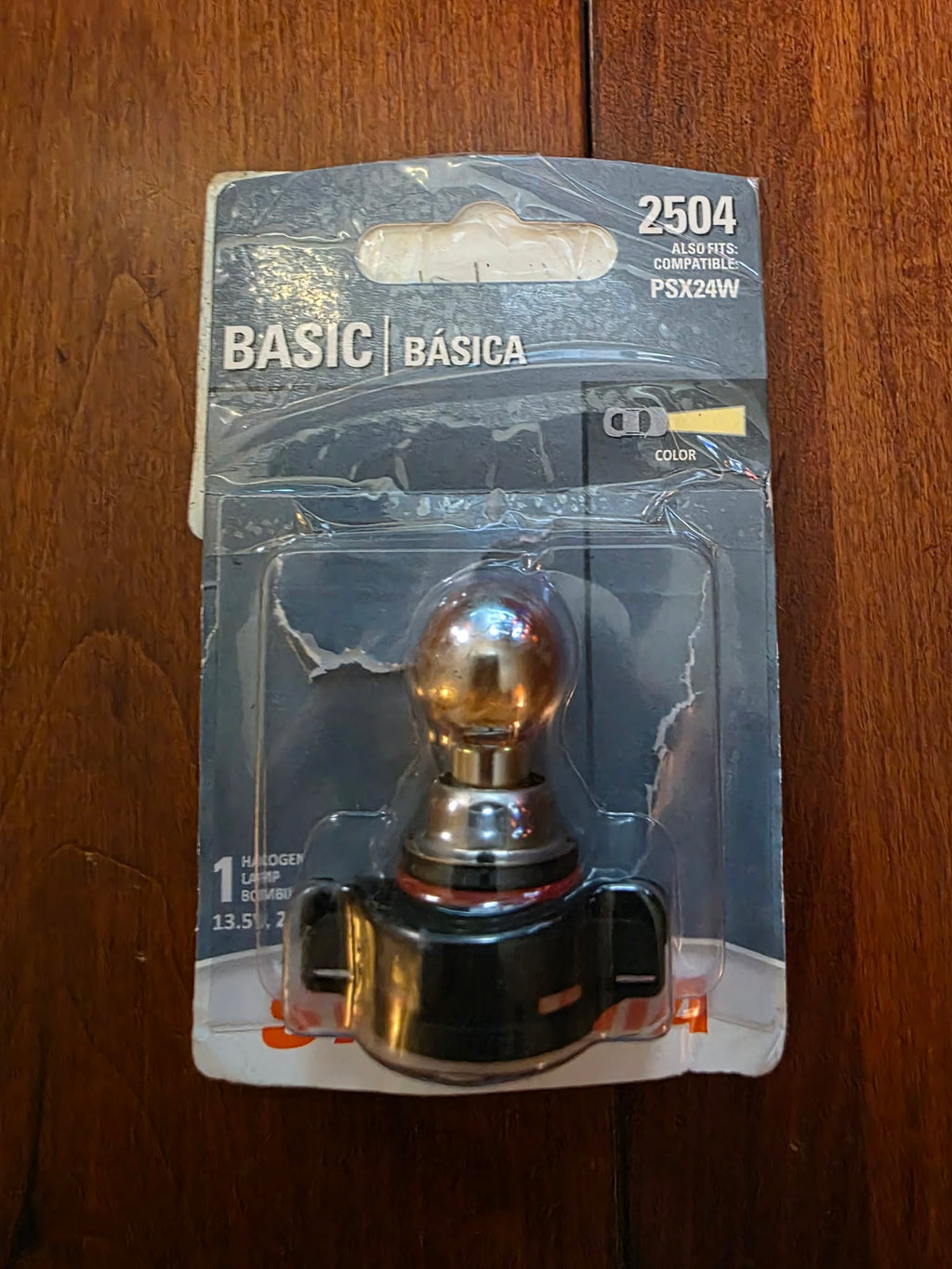 SYLVANIA 2504 Basic Halogen Automotive Bulb (Also Fits PSX24W) - 1 Pack