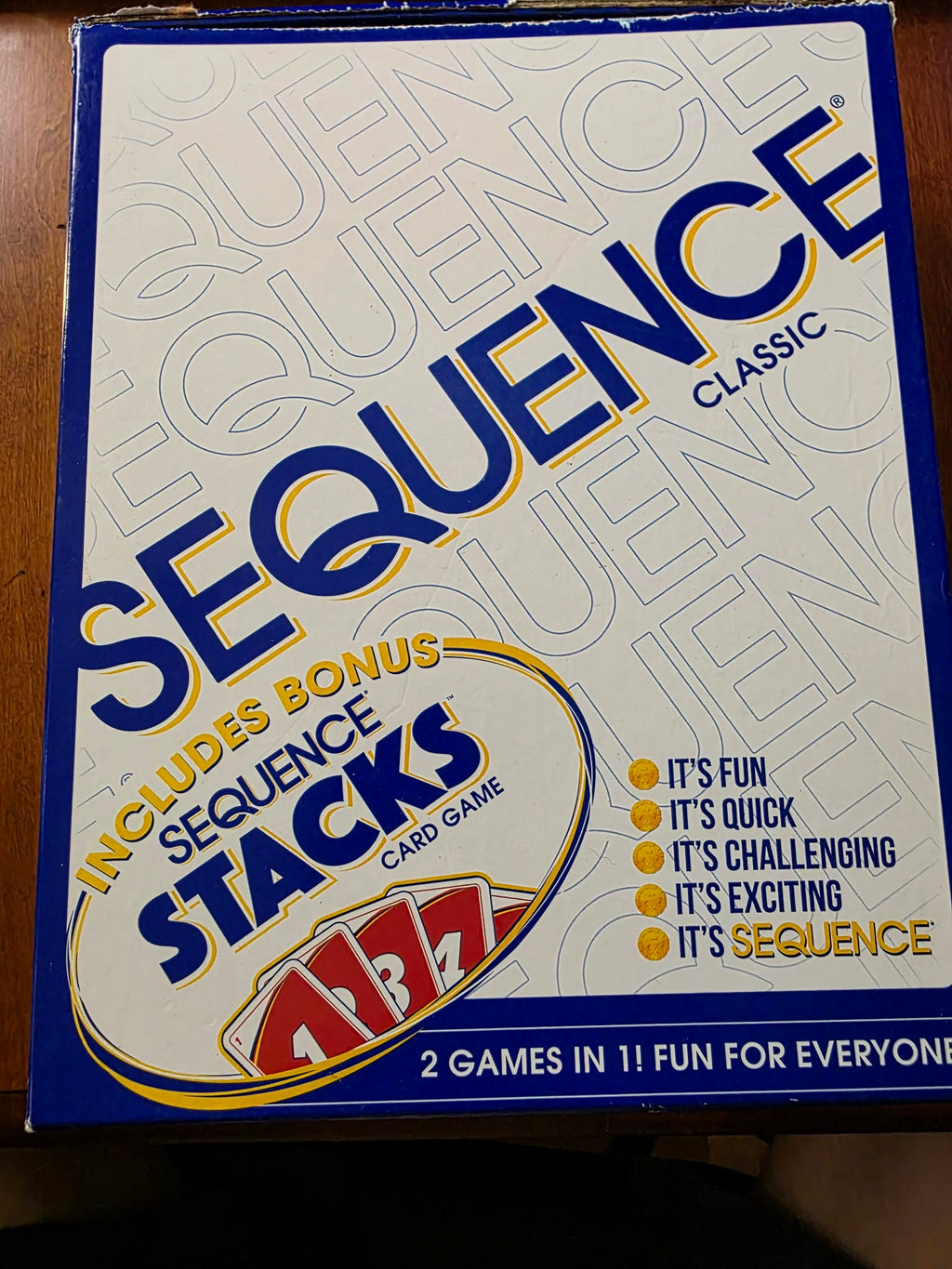 Sequence Classic (Bonus Stacks) Card Game (2 Games in 1)