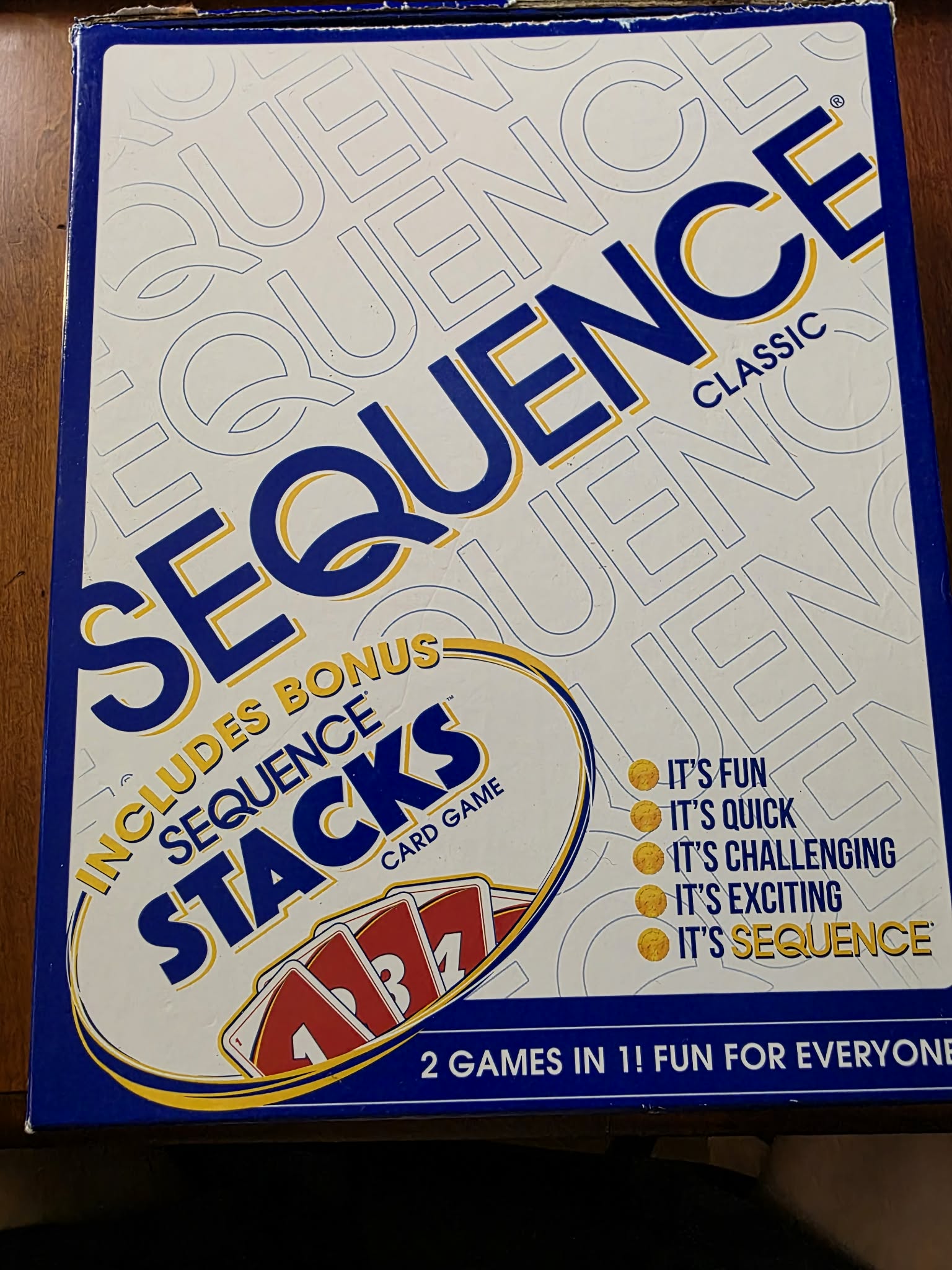Sequence Classic (Bonus Stacks) Card Game (2 Games in 1)