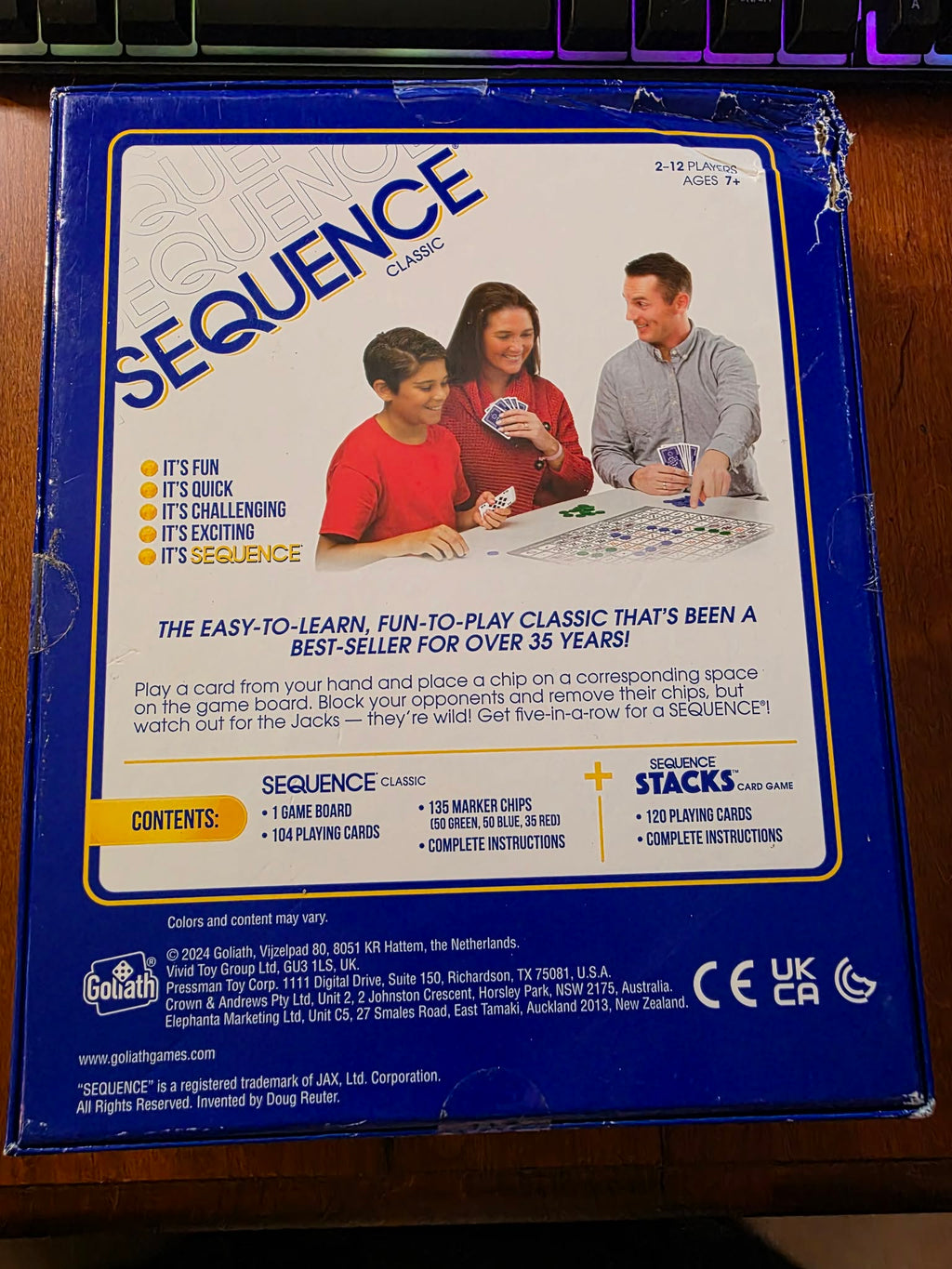 Sequence Classic (Bonus Stacks) Card Game (2 Games in 1)