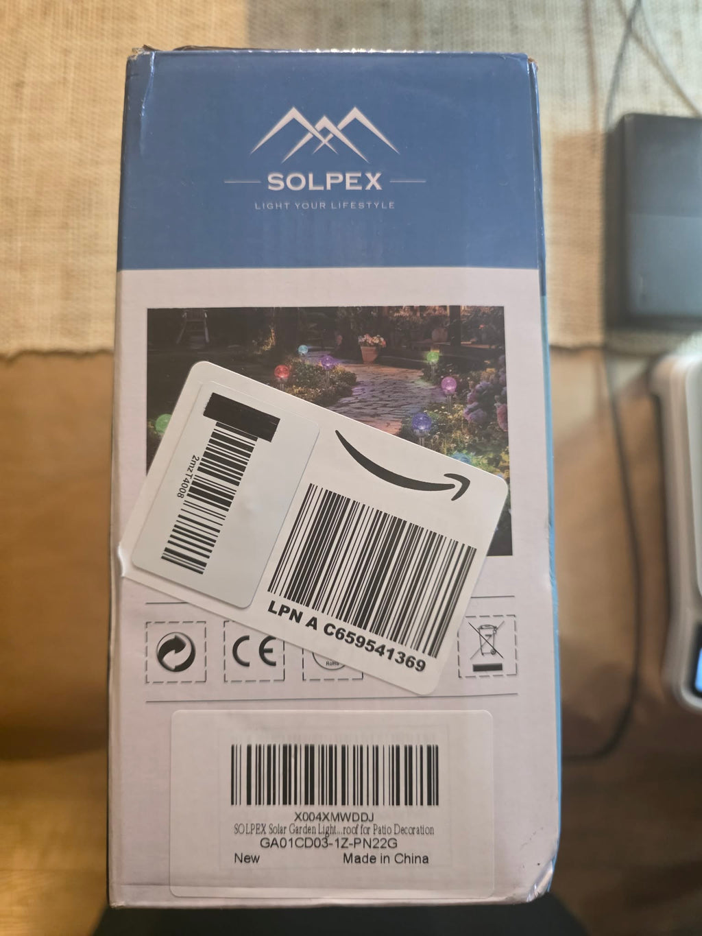Solpex Solar Pathway Lights - 3-Pack Color Changing Cracked Glass Globe Stakes