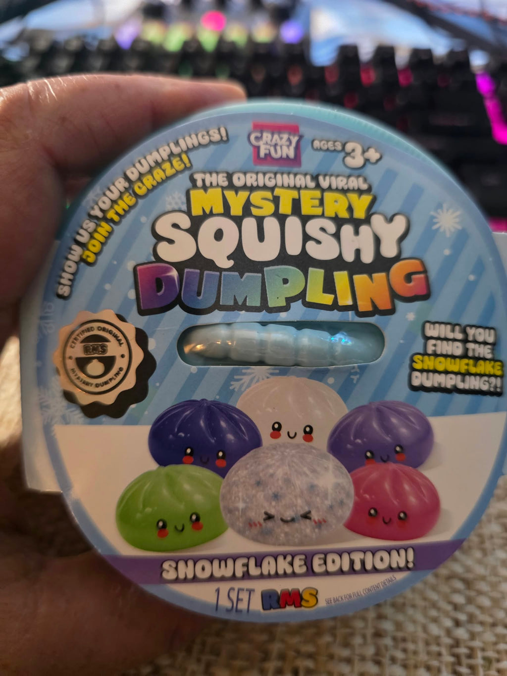 The Original Viral Mystery Squishy Dumpling Snowflake Edition