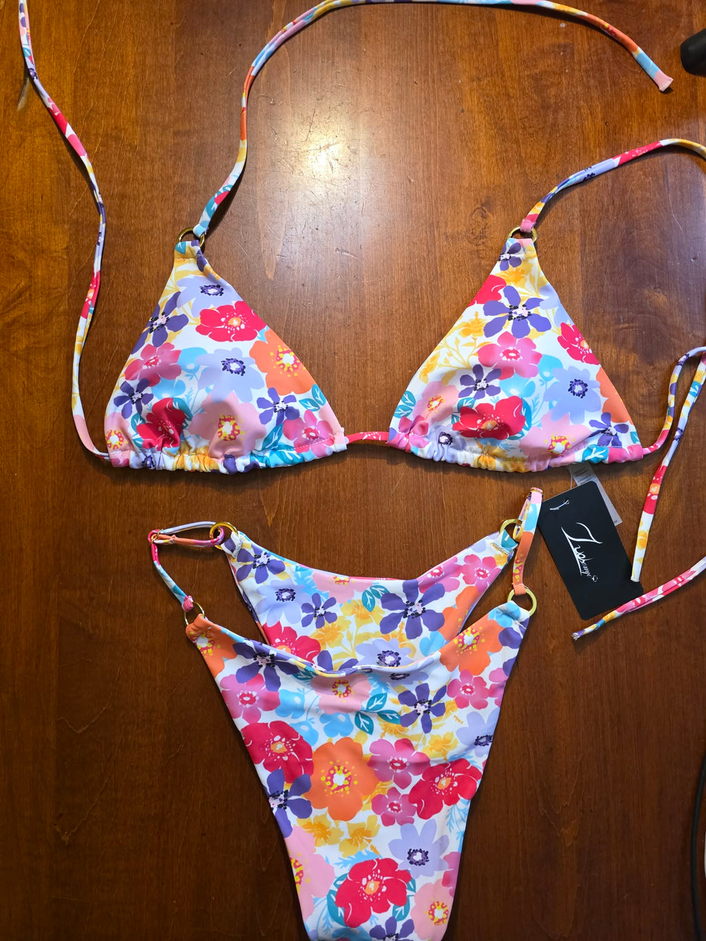 The "Retro Bloom" O-Ring Bikini Set