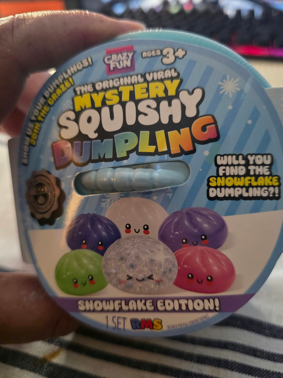 The Original Viral Mystery Squishy Dumpling Snowflake Edition