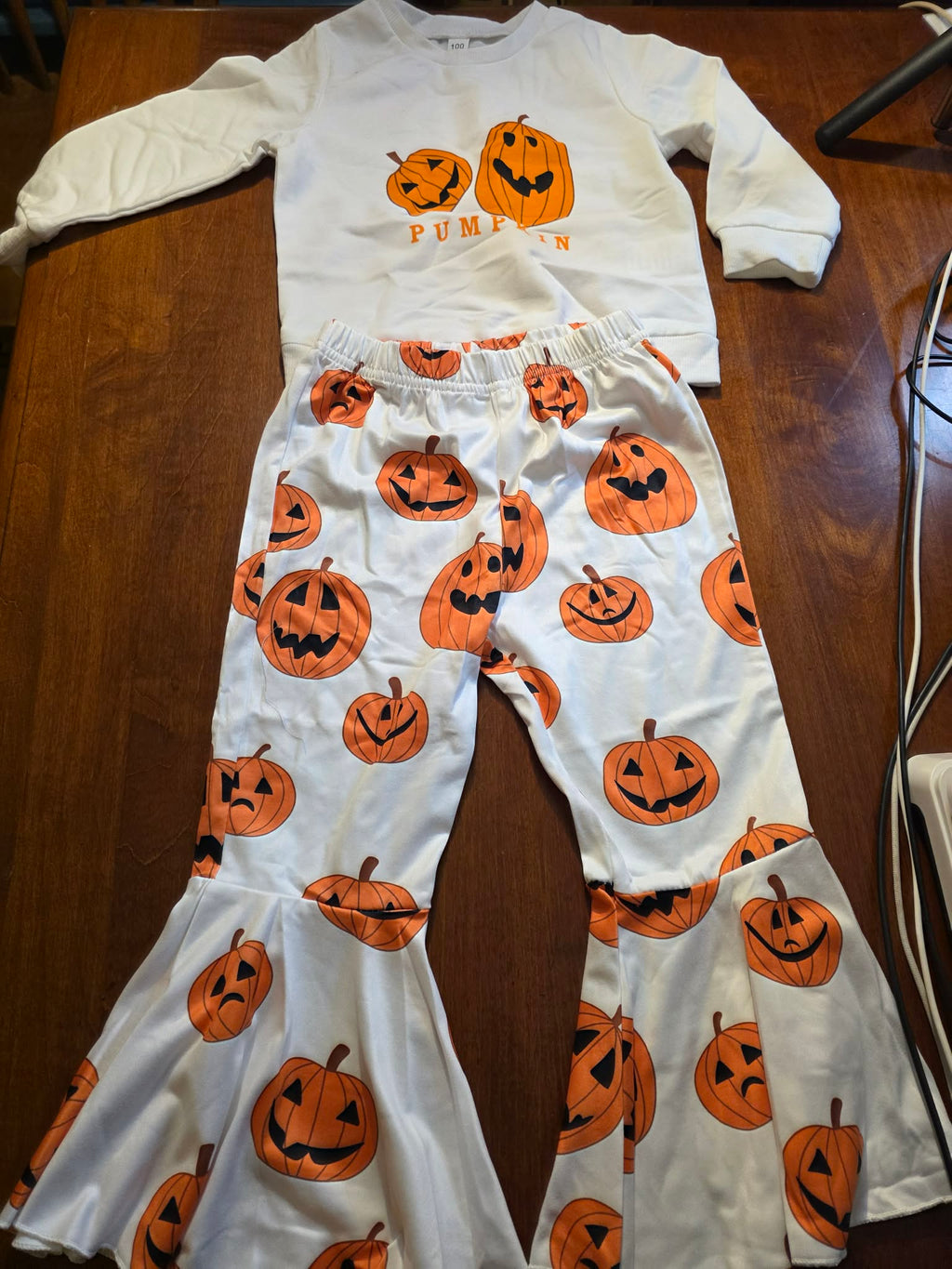 The "Pumpkin Patch" Flare Pants & Sweatshirt Set