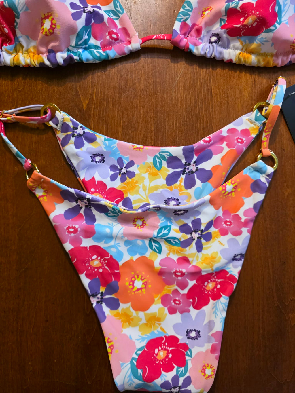 The "Retro Bloom" O-Ring Bikini Set