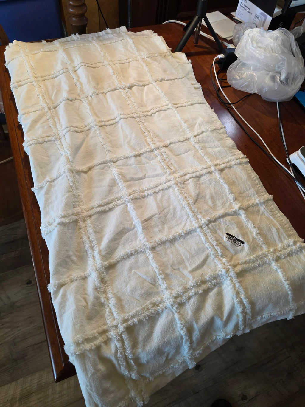 The Textured Tufted Grid Blanket