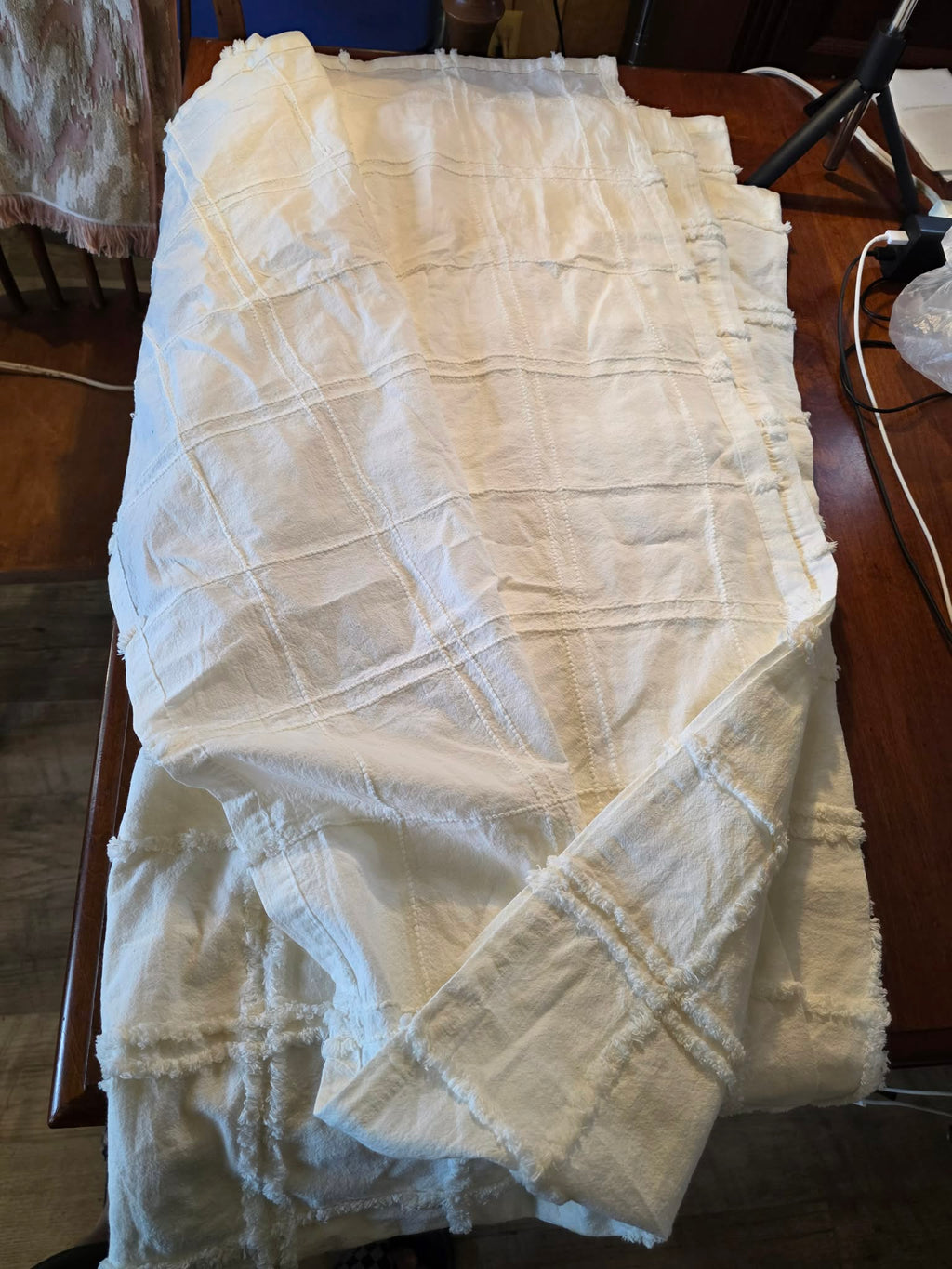 The Textured Tufted Grid Blanket