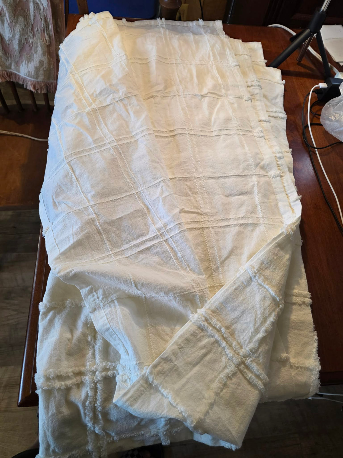 The Textured Tufted Grid Blanket