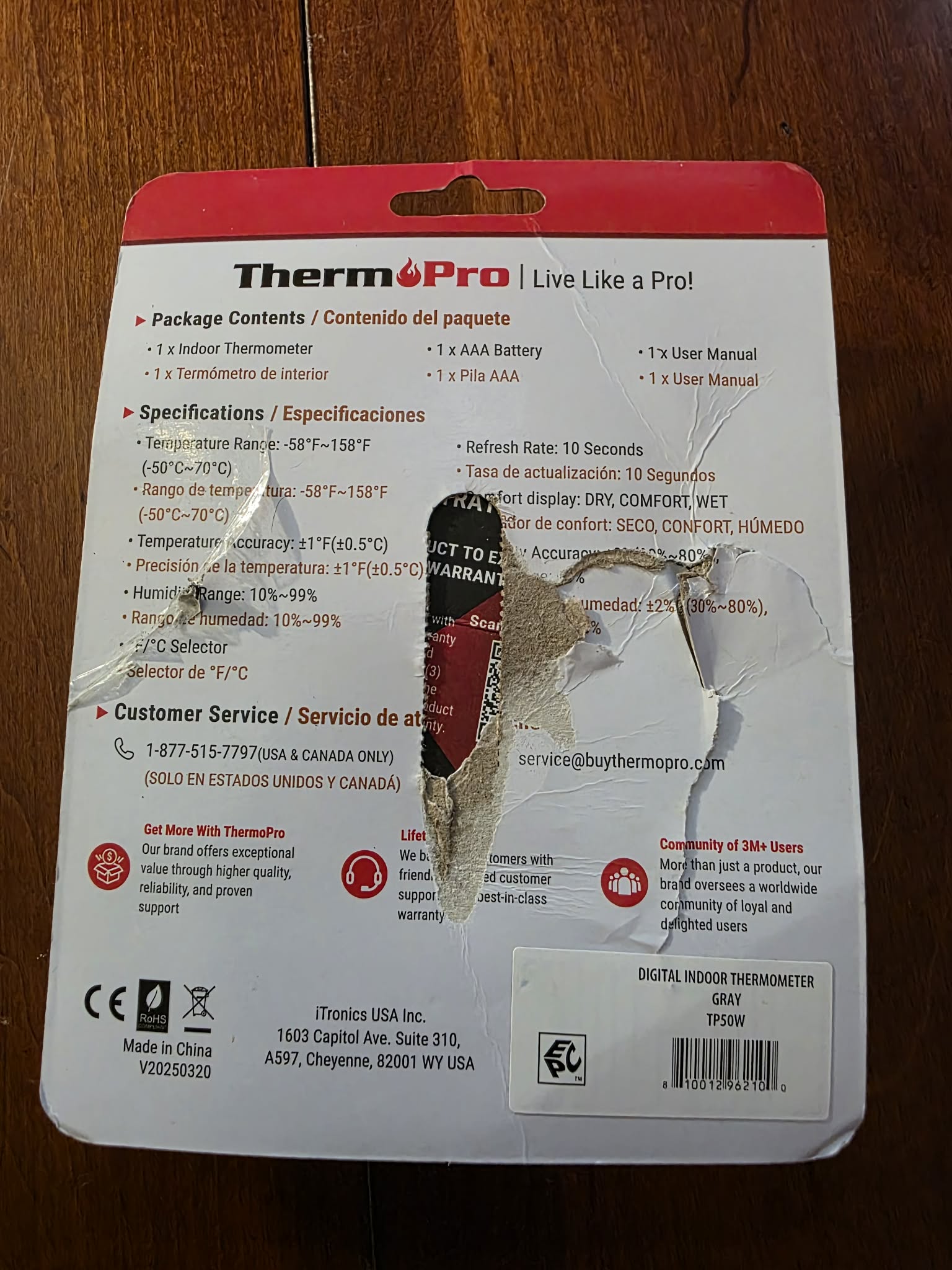 ThermoPro TP50W Digital Indoor Thermometer & Hygrometer with Humidity Monitor