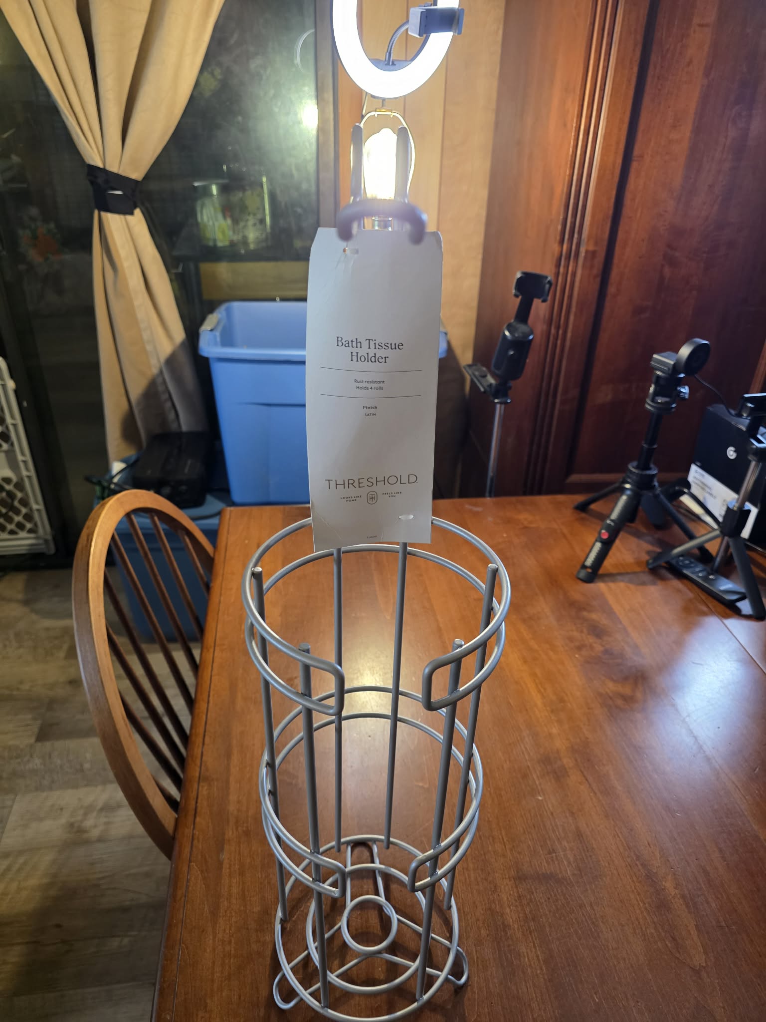 Threshold Bath Tissue Holder with Storage Basket