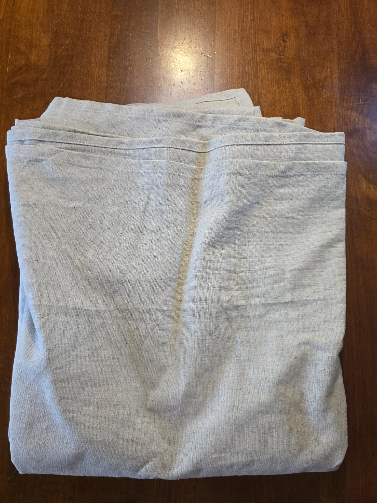 Threshold Natural Linen-Look Curtain Panel - Oatmeal/Beige Rod Pocket (1 Panel)