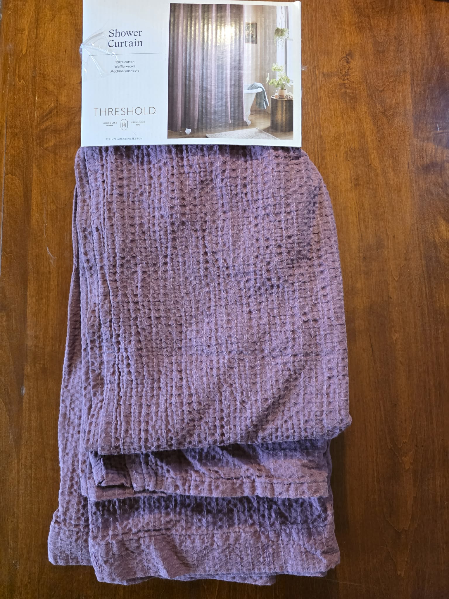 Threshold Waffle Weave Shower Curtain
