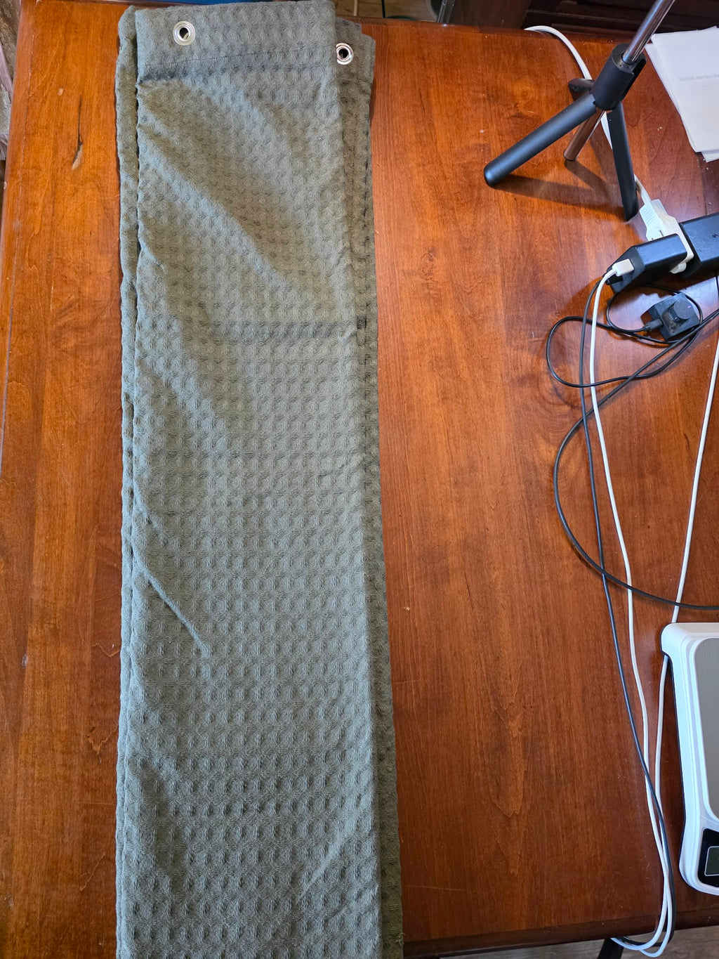 Threshold Waffle Weave Shower Curtain - Olive Green (72"x72")