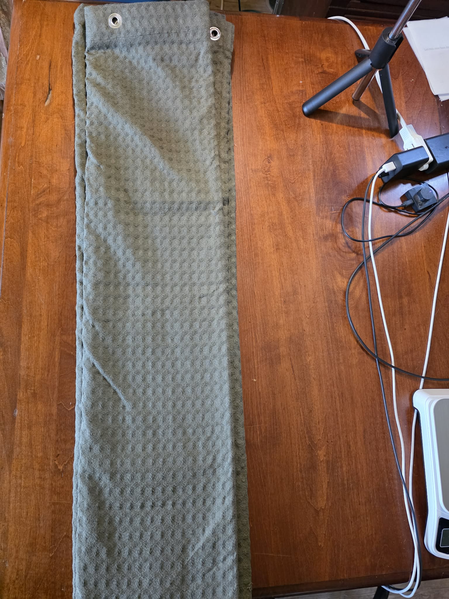 Threshold Waffle Weave Shower Curtain - Olive Green (72"x72")