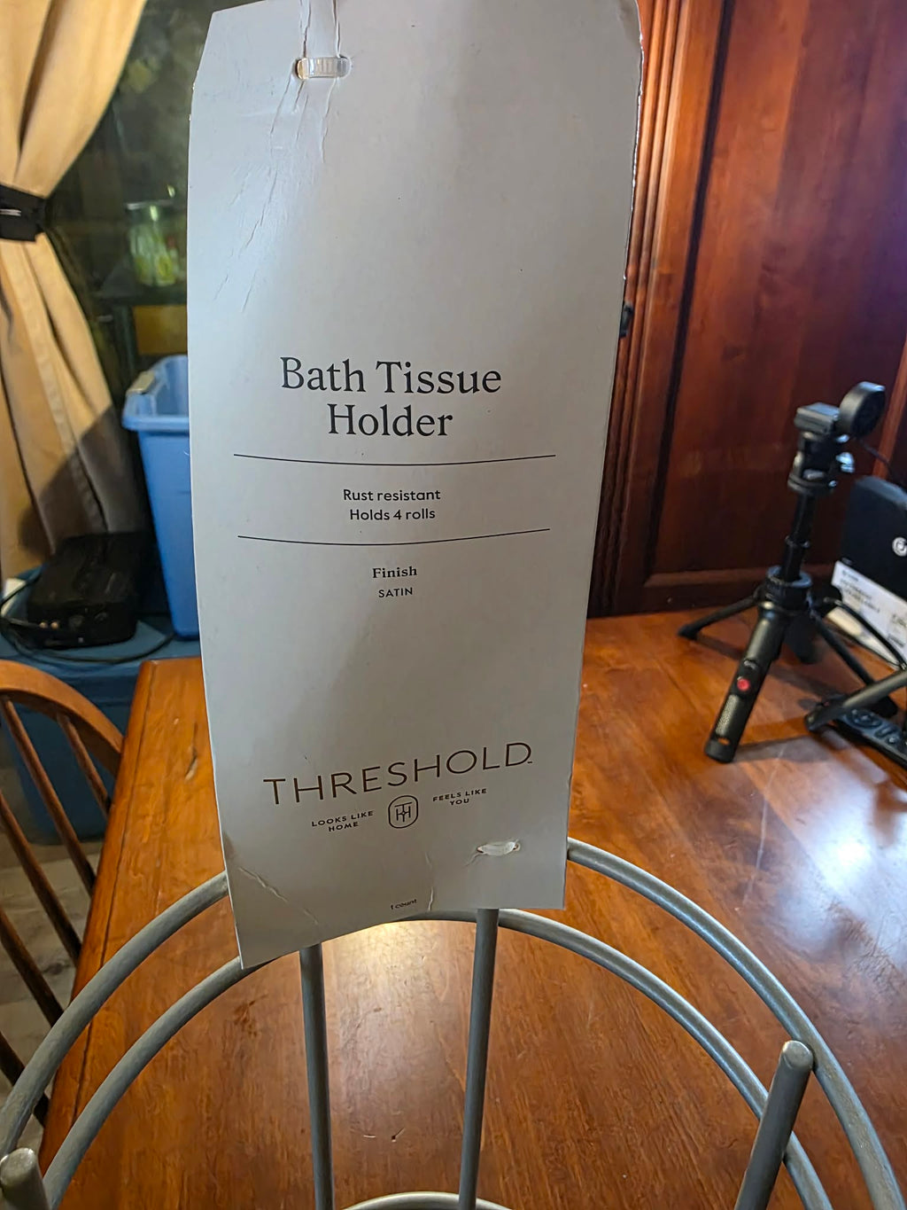 Threshold Bath Tissue Holder with Storage Basket
