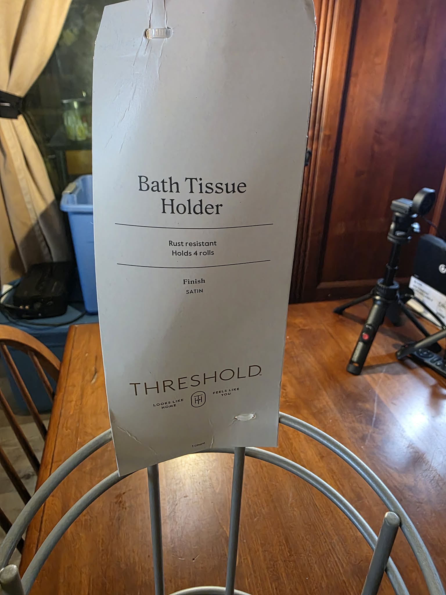 Threshold Bath Tissue Holder with Storage Basket