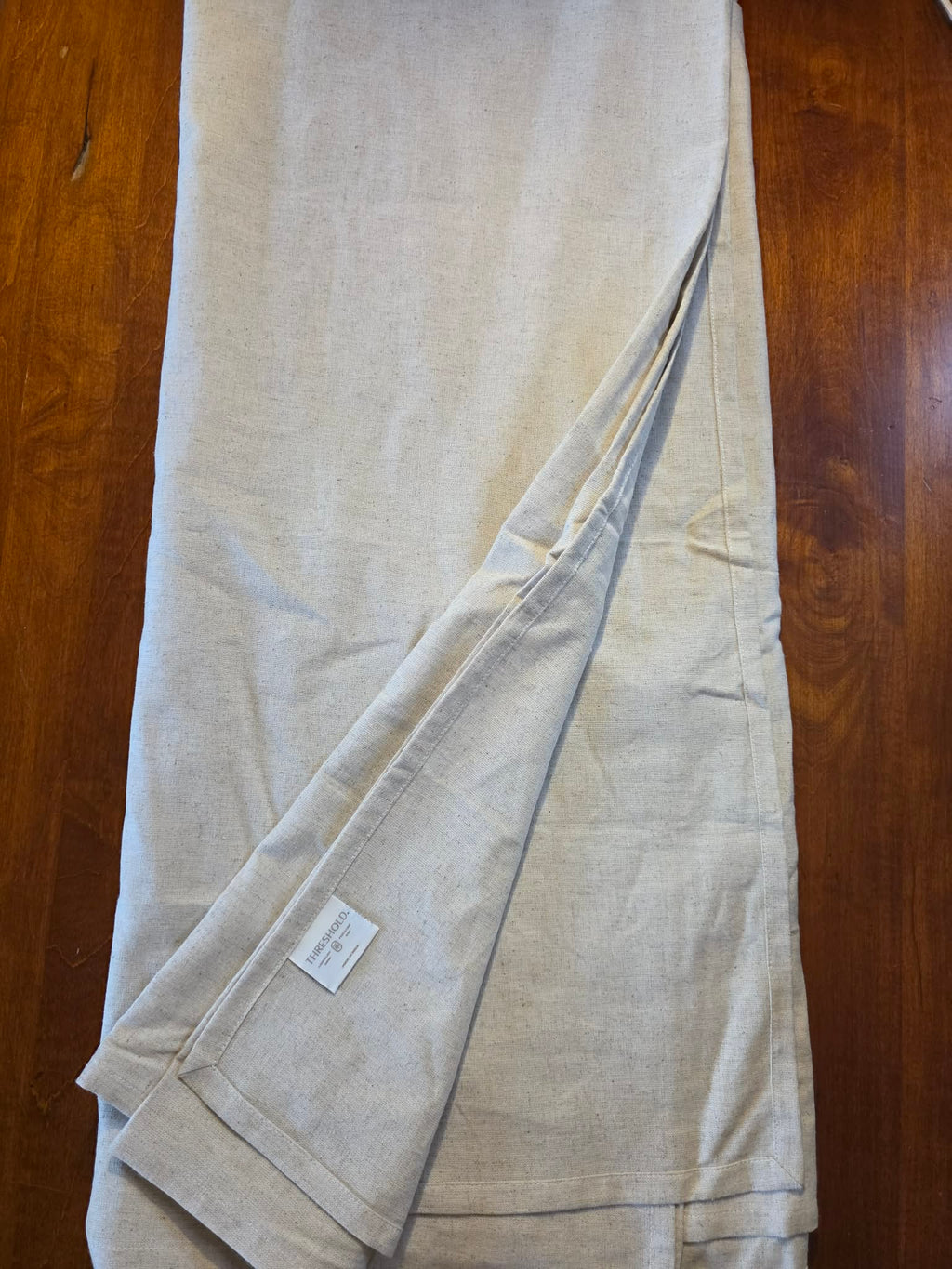 Threshold Natural Linen-Look Curtain Panel - Oatmeal/Beige Rod Pocket (1 Panel)