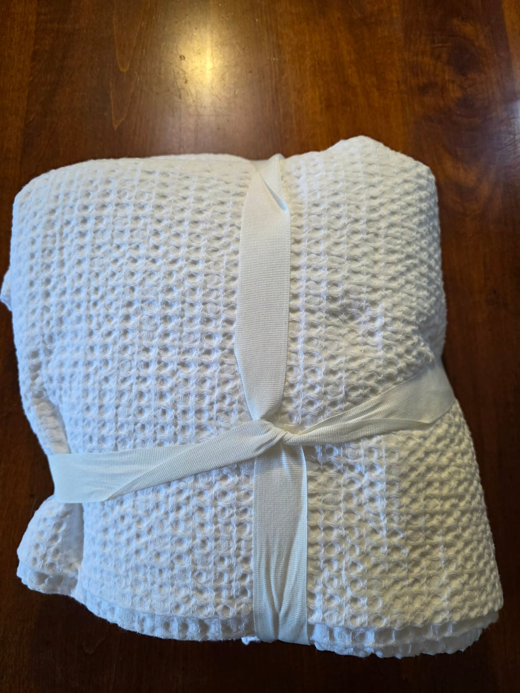 Threshold Waffle Honeycomb Weave Curtain Panel - White Semi-Sheer (1 Panel)