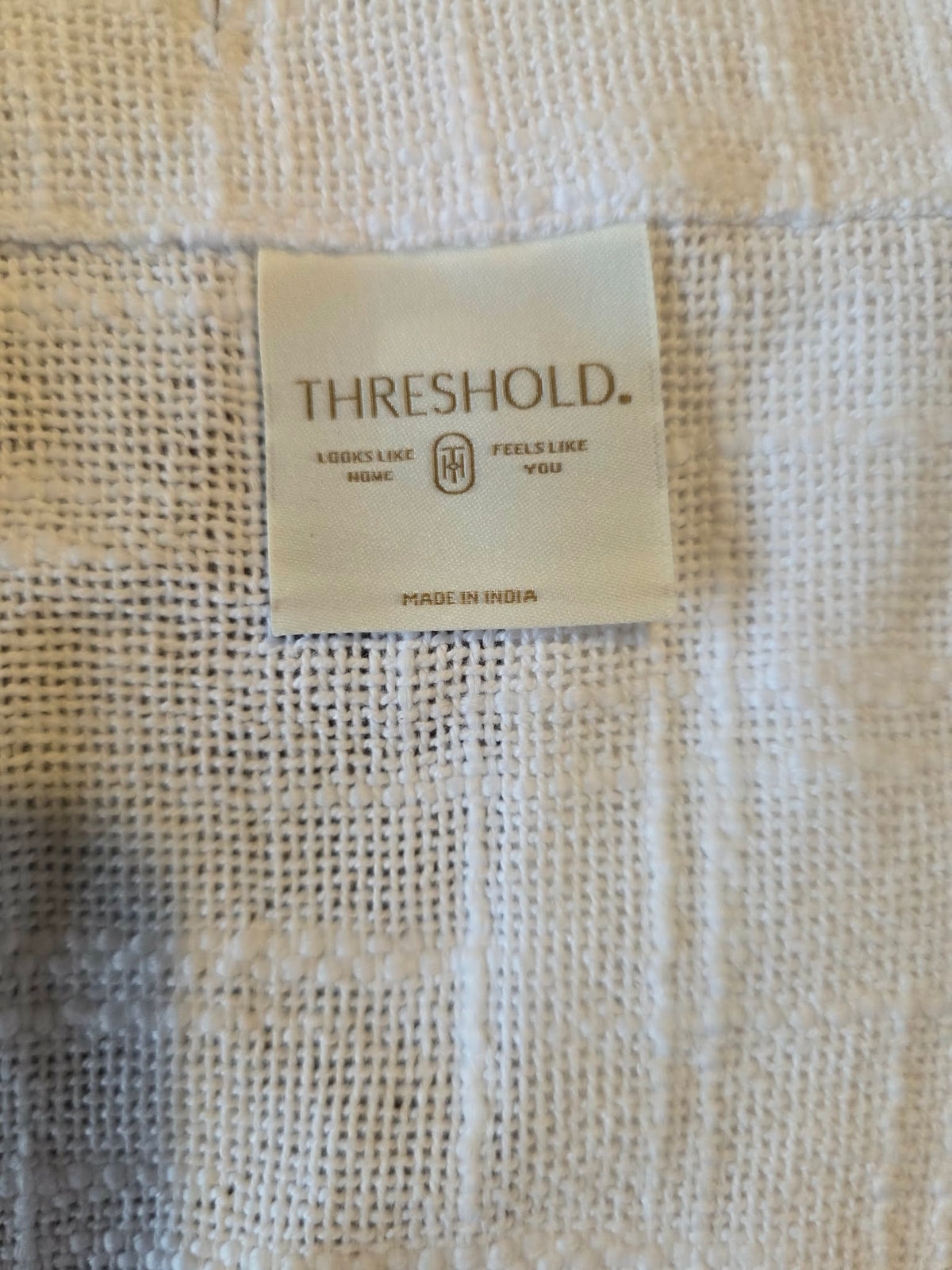 Threshold Textured Sheer Curtain Panel - White Basketweave Open Weave (1 Panel)