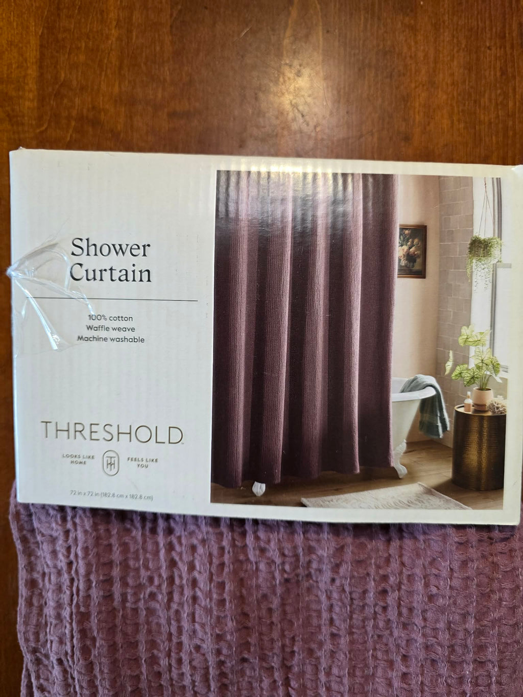 Threshold Waffle Weave Shower Curtain