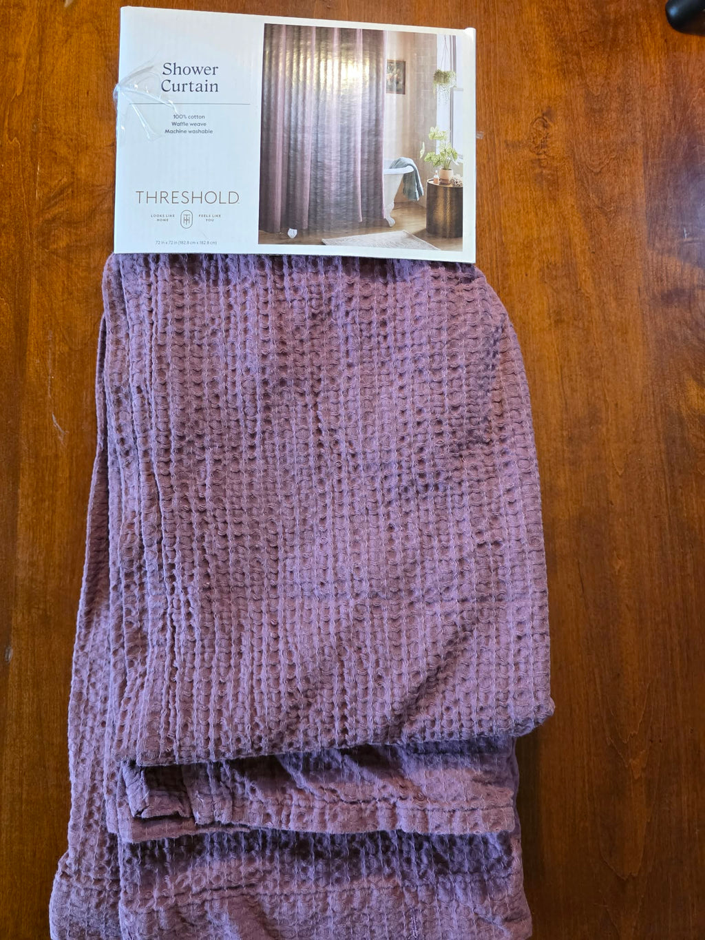 Threshold Waffle Weave Shower Curtain