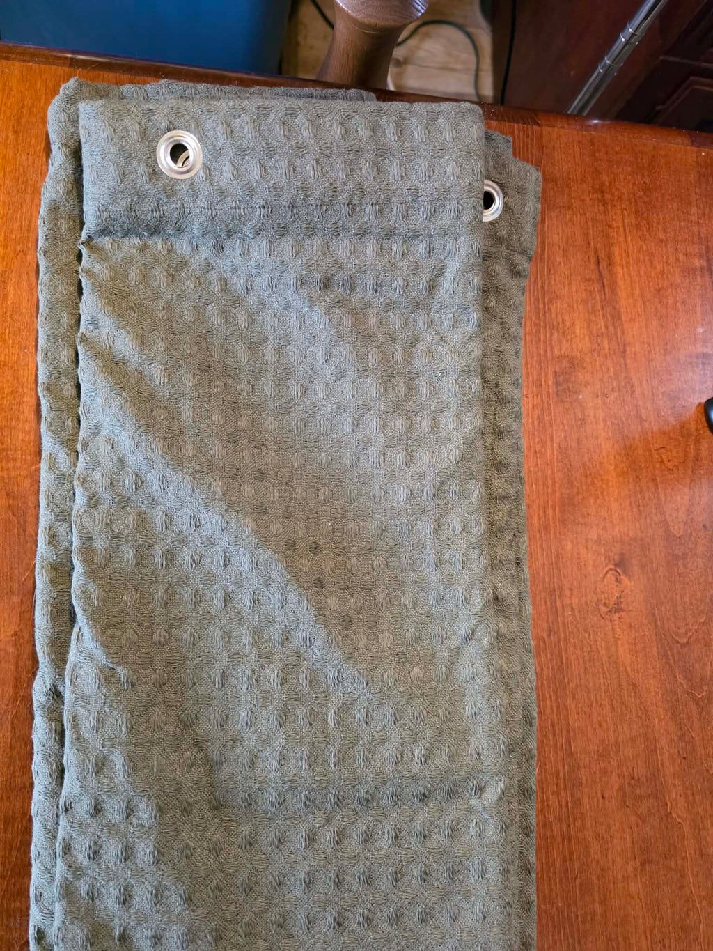 Threshold Waffle Weave Shower Curtain - Olive Green (72"x72")