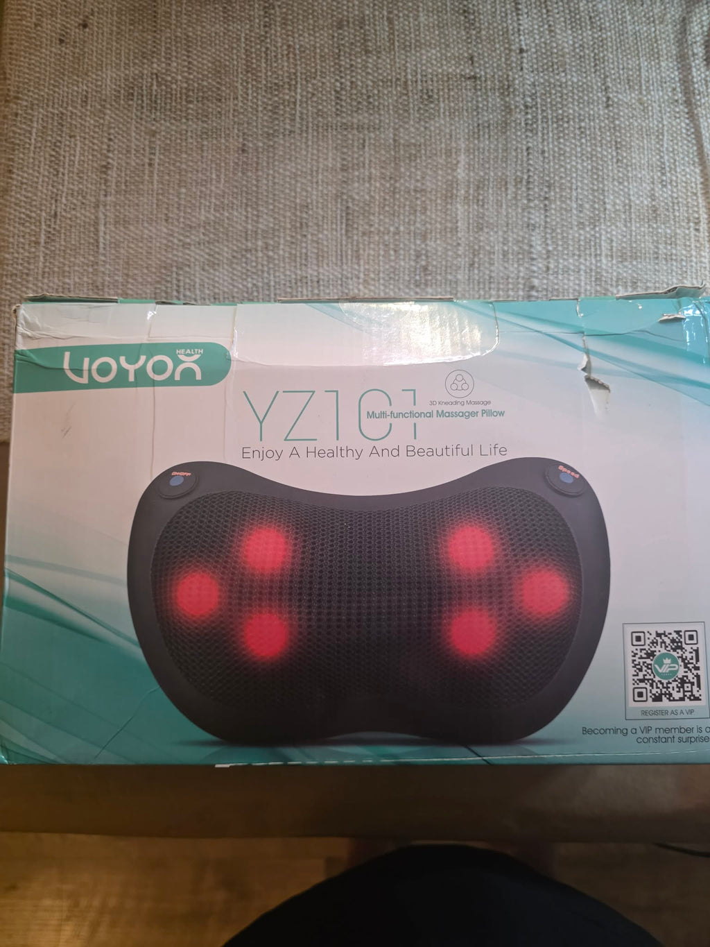 VOYOR YZ101 Deep Tissue Shiatsu Massage Pillow with Soothing Heat