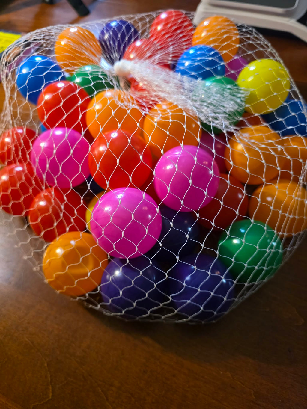 Vibrant Multi-Color Play Balls with Reusable Mesh Storage Bag