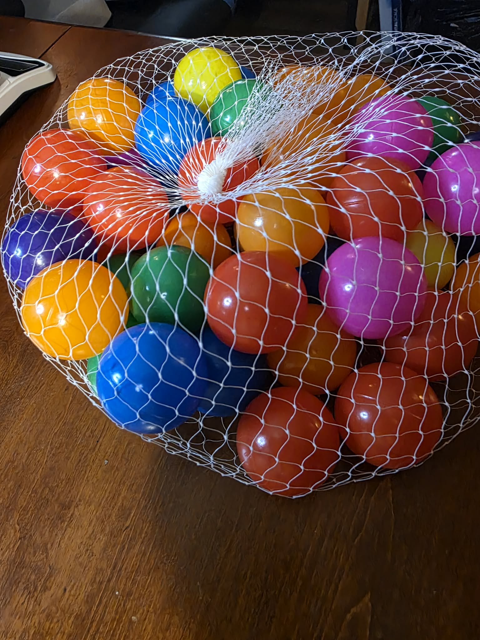 Vibrant Multi-Color Play Balls with Reusable Mesh Storage Bag