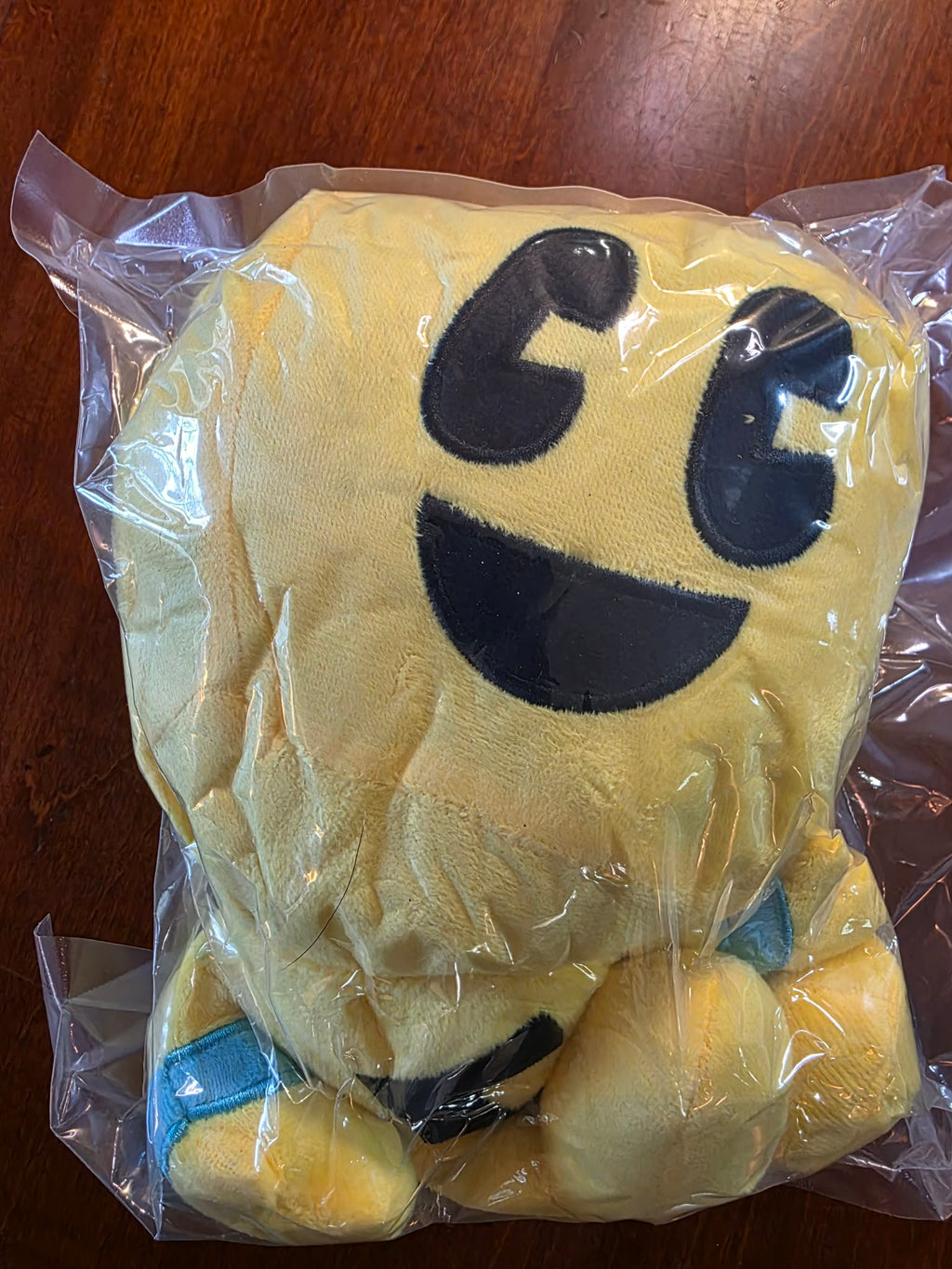 Pac Man Yellow Smiley Face Plush Pillow