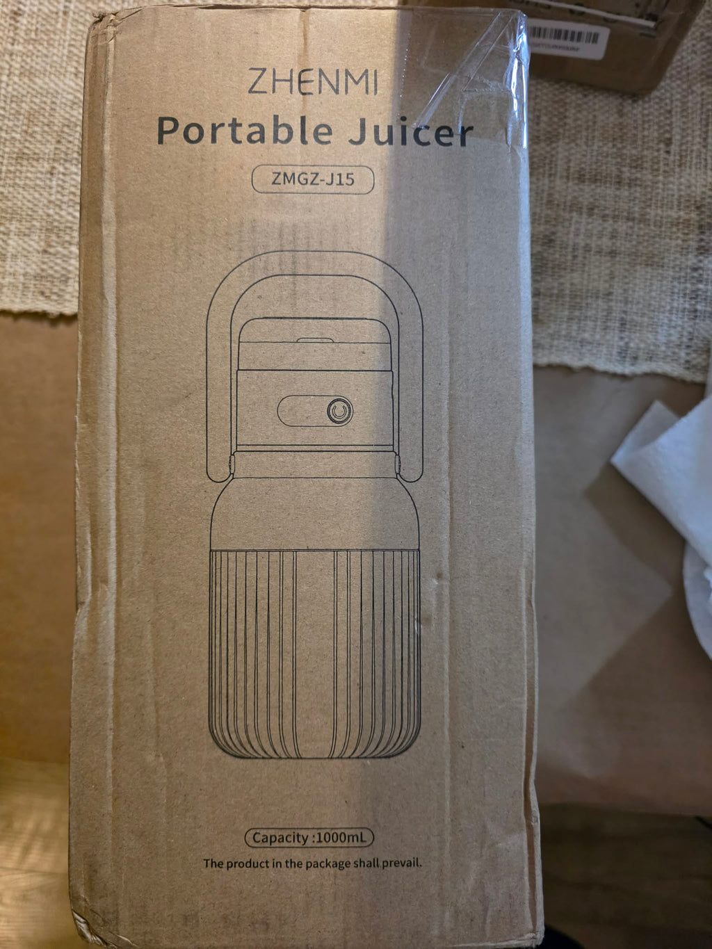 ZHENMI Portable Juicer Blender (1000mL Capacity) - Green