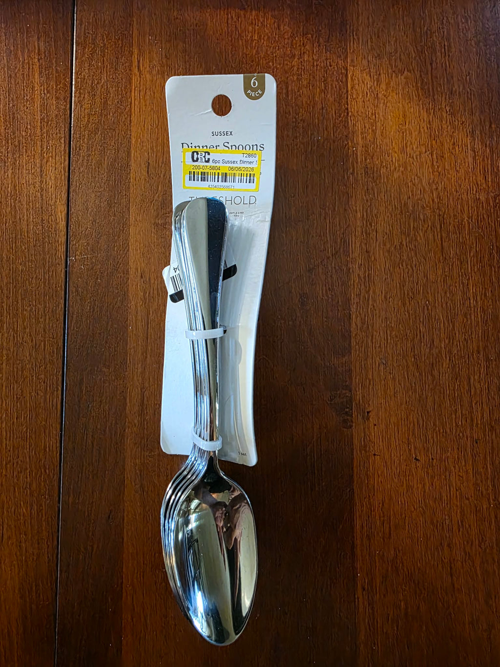 Mainstays 6-Piece Stainless Steel Dinner Spoons