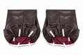 ANARACHON Faux Leather Furniture Cover Set - Dark Brown/Burgundy (Set of 2)