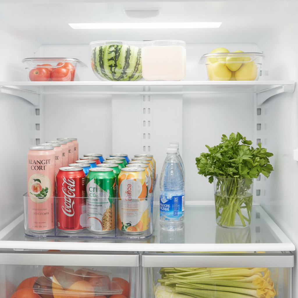 Brightroom Clear Drink Pusher Fridge Organizer