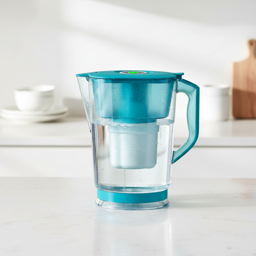 Brita Everyday Water Filter Pitcher with Smart Filter Indicator – Teal Blue