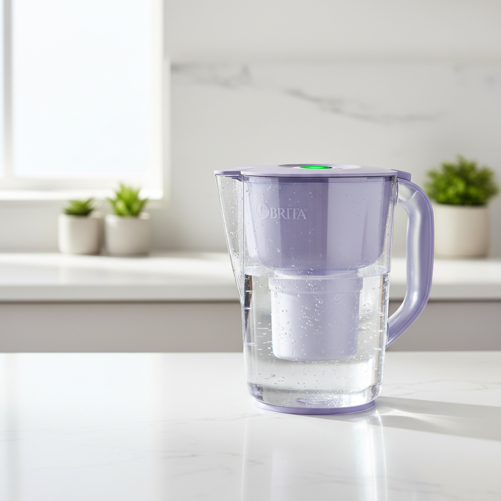 Brita Water Filter Pitcher with Smart Filter Change Indicator – Lavender Purple