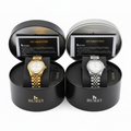 BUREI Women's Classic Stainless Steel Quartz Wrist Watch - Elegant Dress Timepiece (Model BS0161)