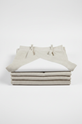 Burlap-Style Linen Rod Pocket Curtain Panel - Natural/Oatmeal with White Lining (1 Panel)