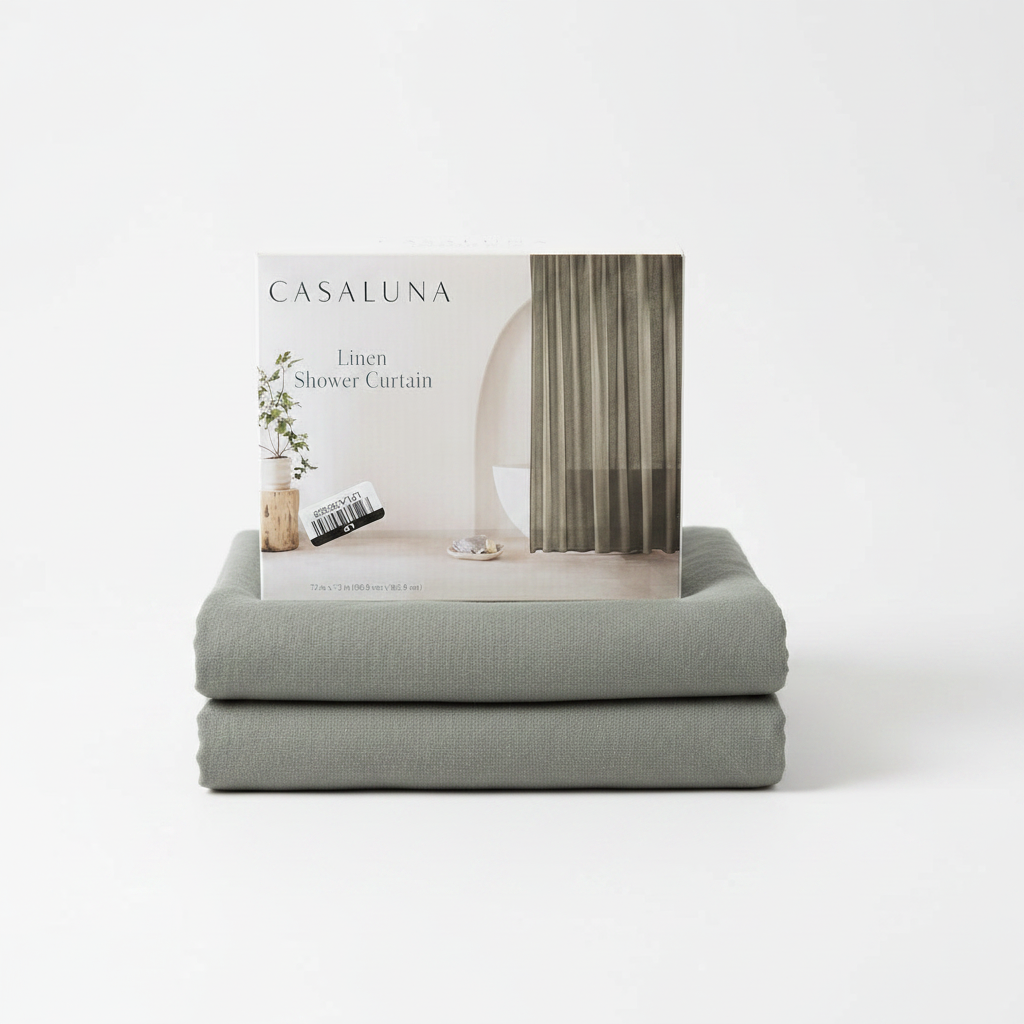 Casaluna Linen Shower Curtain (Sage)