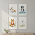 Charming Animal Art Print Set