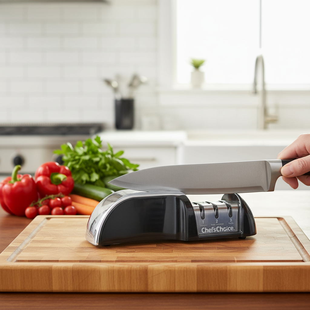 Chef'sChoice 4360 Manual 3-Stage Knife Sharpener with Diamond Abrasives