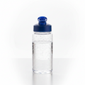 Clear Portable Water Bottle with Blue Lid