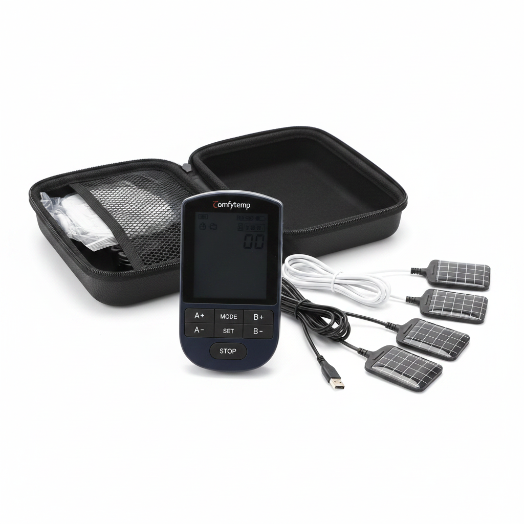Comfytemp Dual Channel TENS & EMS Unit - Rechargeable Muscle Stimulator for Pain Relief