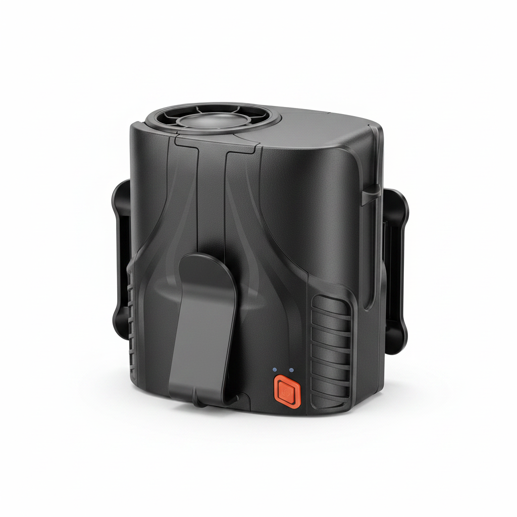 DeeKom Y8 Wearable Portable Fan - 6000mAh Rechargeable Waist Clip Fan with 6 Speeds (Black)